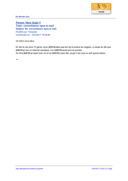 Forum: Hors Sujet - The Blender Clan