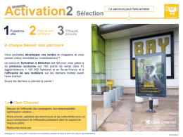 Activation2 Sélection A chaque besoin son parcours