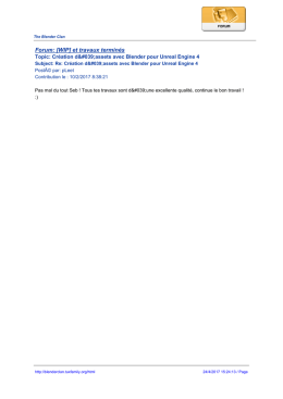 Forum: [WIP] et travaux termin&eacute;s - The Blender Clan