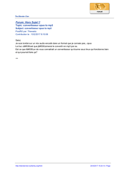 Forum: Hors Sujet - The Blender Clan