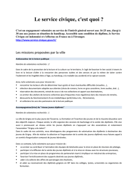 Le service civique, c`est quoi