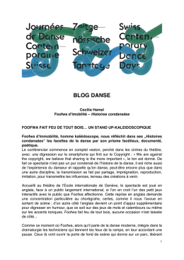 lire plus - Swiss Dance Days