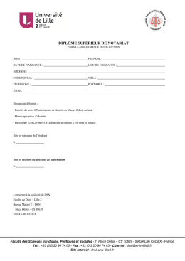 formulaire &agrave; t&eacute;l&eacute;charger - FACULTE DE DROIT
