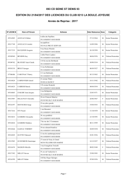 093 CD SEINE ST DENIS 93 EDITION DU 04/02/2017 DES