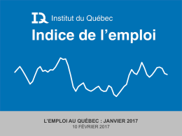 janvier 2017 - Institut du Québec