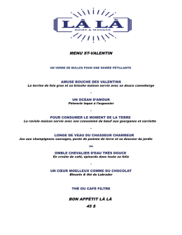 Menu de la St
