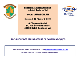 Affiche PROMAN AMAZON - Saint-Denis-en-Val