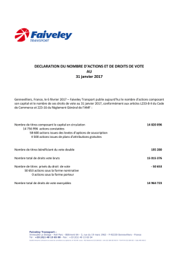 De / from: - Faiveley Transport