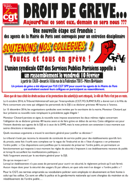 SOUTENONS nos collEgues - Paris - us-cgt