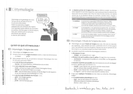 b. I L`étymologie