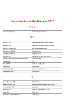 Retrouvez le palmarès (avec les suppressions)