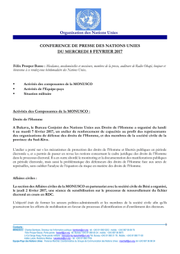 du mercredi 8 fevrier 2017