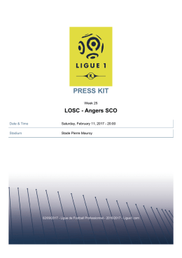 PRESS KITLOSC - Angers SCO - Ligue 1