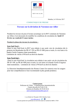 Travaux sur la d&eacute;viation de Varennes-sur-Allier
