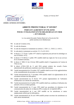 arrete prefectoral n° 019/2017 - Préfecture maritime de la