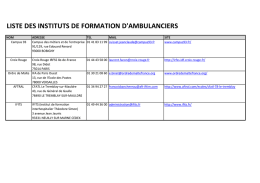 Instituts ambulanciers - DRJSCS Ile-de