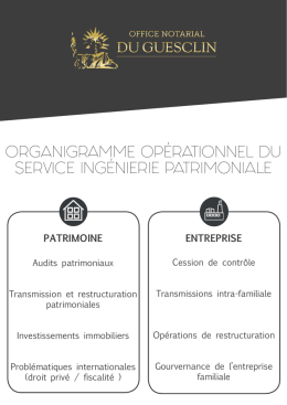 organigramme opérationnel du service ingénierie patrimoniale