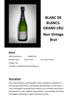 BLANC DE BLANCS- GRAND CRU Non Vintage Brut