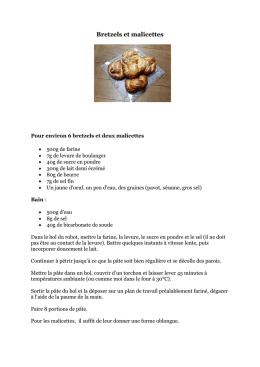 Bretzels et malicettes