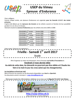 Annonce cross 2017