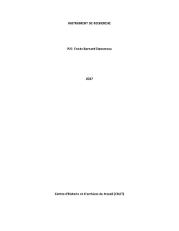instrument de recherche - Centre d`histoire et d`archives du travail