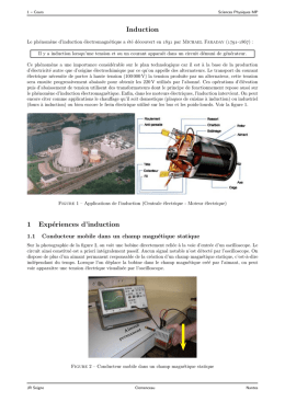 Induction 1 Expériences d`induction