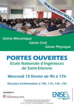 Réunion d`information à 10h, 11h, 14h, 15h