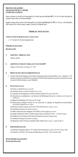 Consulter l`ordre du jour du conseil à venir