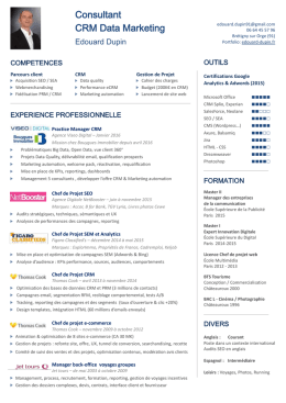T&eacute;l&eacute;charger le CV