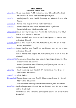 Rando infos