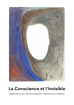 La Conscience et l`Invisible