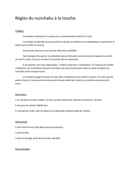 R&egrave;gles du nunchaku &agrave; la touche.