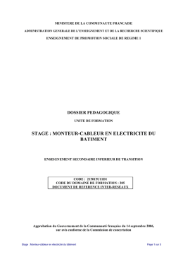 stage : monteur-cableur en electricite du batiment