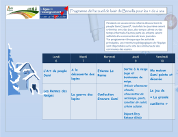 Programme de l`accueil de loisir de Brouilla pour les + de 6 ans