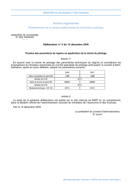 Délibération n°3 du 13 décembre 2016