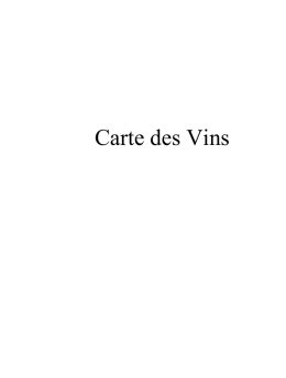 Carte des Vins