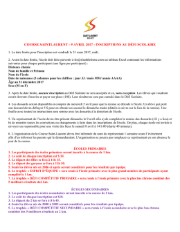 D&eacute;fi scolaire 2017 - Circuit Endurance