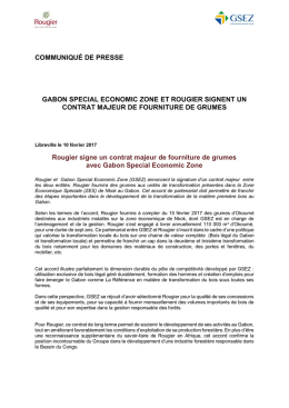 COMMUNIQUÉ DE PRESSE GABON SPECIAL