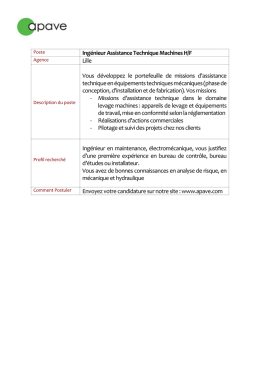 Ingénieur Assistance Technique Machines H/F Lille Vous développez