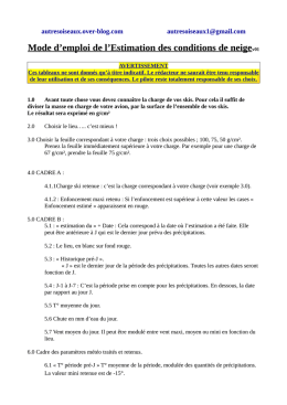 Mode d`emploi de l`Estimation des conditions de neigev01