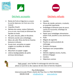 d&eacute;chets accept&eacute;s et refus&eacute;s