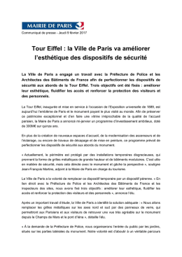 Tour Eiffel : la Ville de Paris va améliorer l