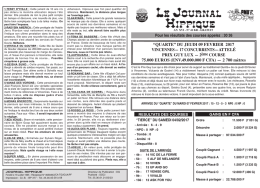 PMU du Jeudi 09 Fev 2017