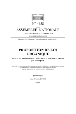 4458-PPL-Batho-Interdiction exercice activité conseil par député
