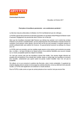 Communiqué de presse du 6 février
