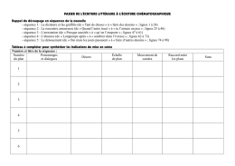 TABLEAU ECRITURE CINEMATOGRAPHIQUE