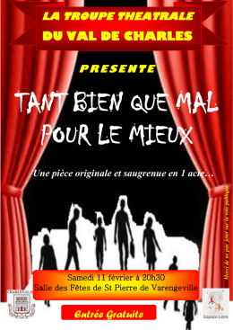 Affiche th&eacute;atre VAL.- VFN 11 01 2017
