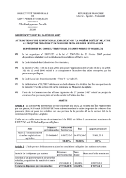 COLLECTIVITÉ TERRITORIALE RÉPUBLIQUE FRANÇAISE DE