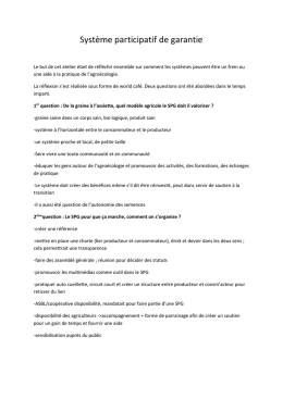 Syst&egrave;me participatif de garantie