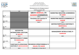 Planning des rattrapages semestre 7